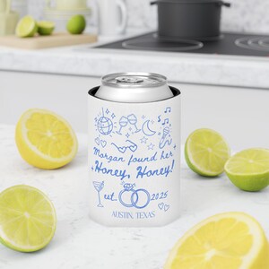 Cute Mamma Mia party favor can cooler for bride tribe weekend