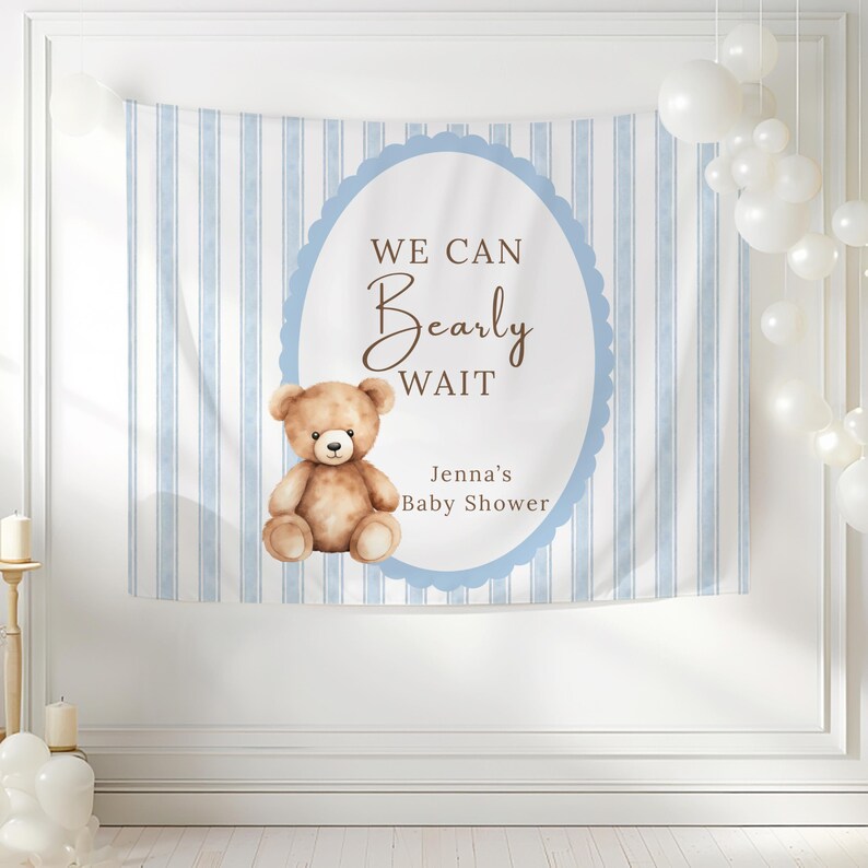 We Can Bearly Wait party sign