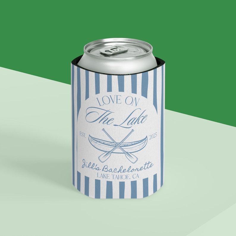 Lake weekend bachelorette party can coolers custom drink holders