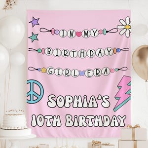 In My Birthday Girl Era Banner, ANY AGE Custom Birthday Backdrop, Custom Birthday Girl Banner, Personalized Birthday Era Decorations