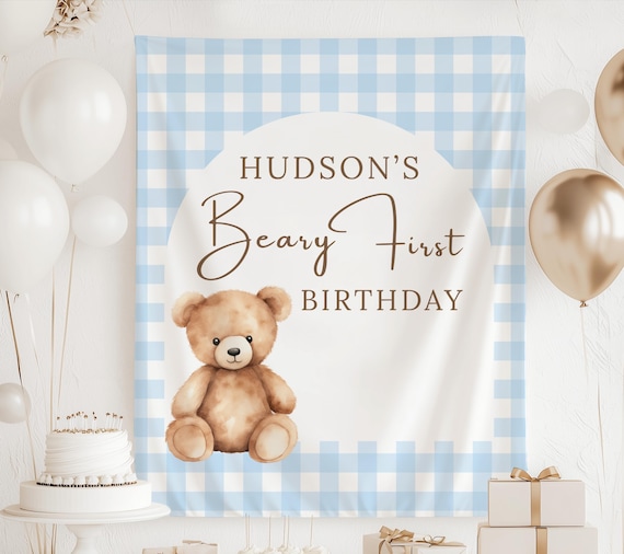 Beary First Birthday Decorations, Beary 1st Birthday Banner, Teddy Bear 1st Birthday Decor, Beary First Birthday Backdrop, 1st Birthday Idea