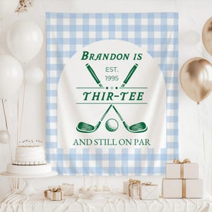 Golf 30th Birthday Welcome Sign Golf Birthday Backdrop for Men