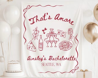 Thats Amore Bridal Shower Decor, That's Amore Bachelorette Decor, That's Amore Sign, Italian Themed Bachelorette or Bridal Shower Banner