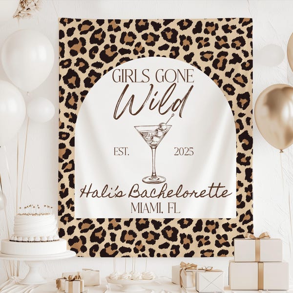 Girls Gone Wild Bachelorette, Girls Gone Wild Bachelorette Decor Animal Print, Animal Print Bachelorette, Girls Gone Wild Cheetah Backdrop