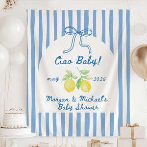 Ciao Baby Shower Banner Lemon Themed Baby Shower Decor