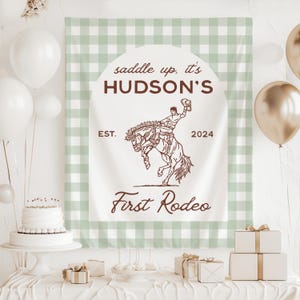 First Rodeo Birthday Backdrop for 1st Party