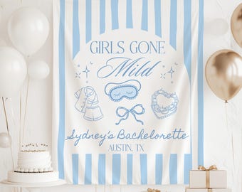 Girls Gone Mild Bachelorette, Girls Gone Mild Banner, Spa Bachelorette Backdrop, Custom Bachelorette Sign, Chill Bachelorette Party Decor