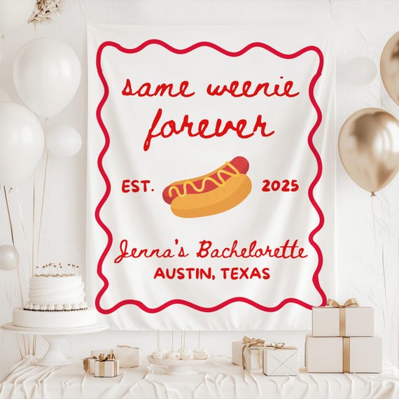 Same Weenie Forever Bachelorette Tapestry, Same Weenie Forever