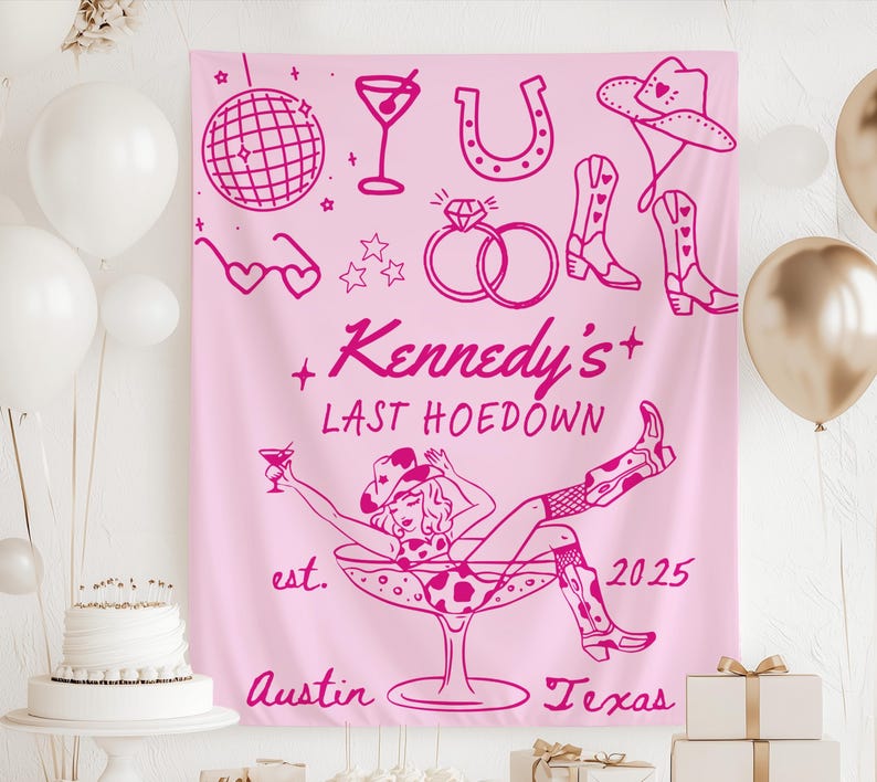 Last Rodeo Bachelorette Party Decorations Cowgirl Bachelorette Banner Country Western Bach Decor