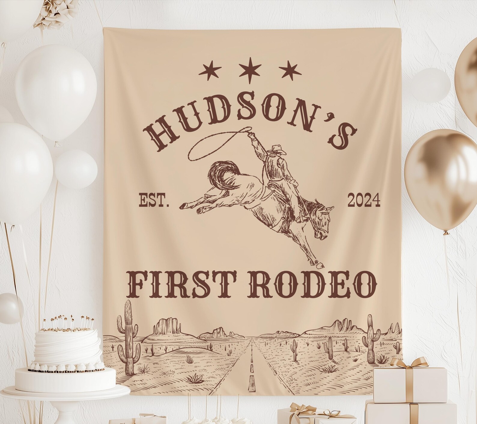 First Rodeo Banner First Rodeo Birthday Banner, First Rodeo Birthday Boy Decor, My First ...
