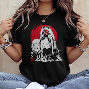 Princess Mononoko Graphic Tee, Japanese Streetwear, Anime Graphic Tee, Manga Graphic Tee, Anime Tshirt, Manga Tshirt, Japanese Tshirt
