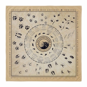 Animal Tracks Desert Bandana