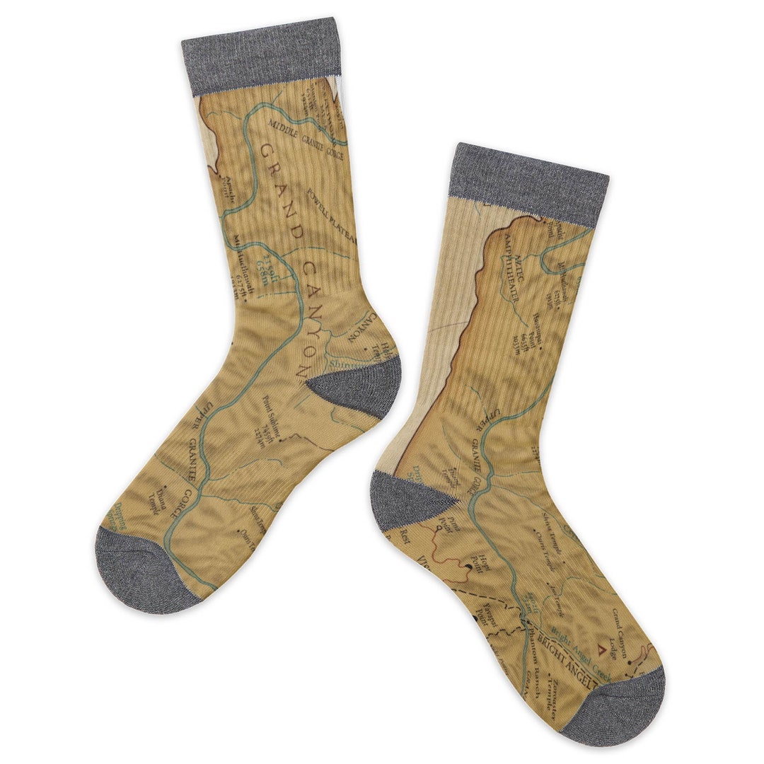 Map Socks Grand Canyon National Park Map Socks - Etsy