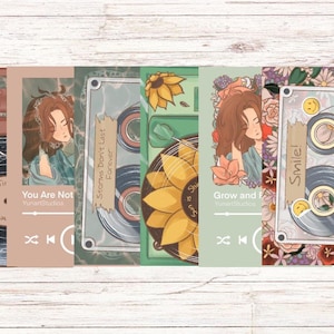 Lot de 6 cartes postales/impressions sur le thème de la musique