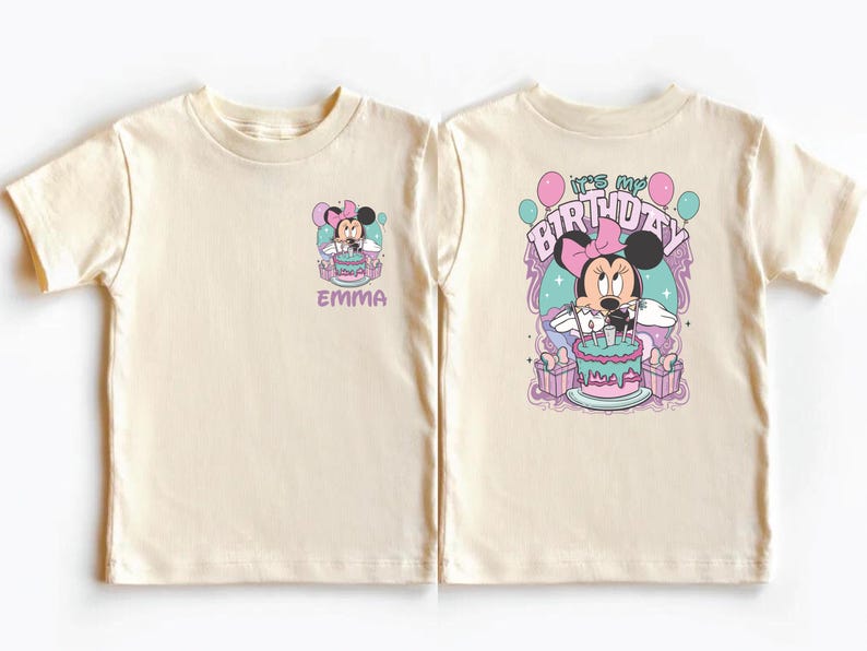 Custom Minnie Mouse Shirt, Disney Birthday Girl Tshirt, Disneyland
