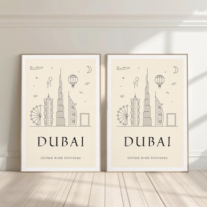 Dubai printable wall art / iconic minimalist digital download / simple home decor / Dubai wall art / Digital download