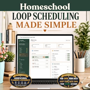 Homeschool Loop Planner | Google Sheets App for Daily Scheduling, Attendance & Record Keeping