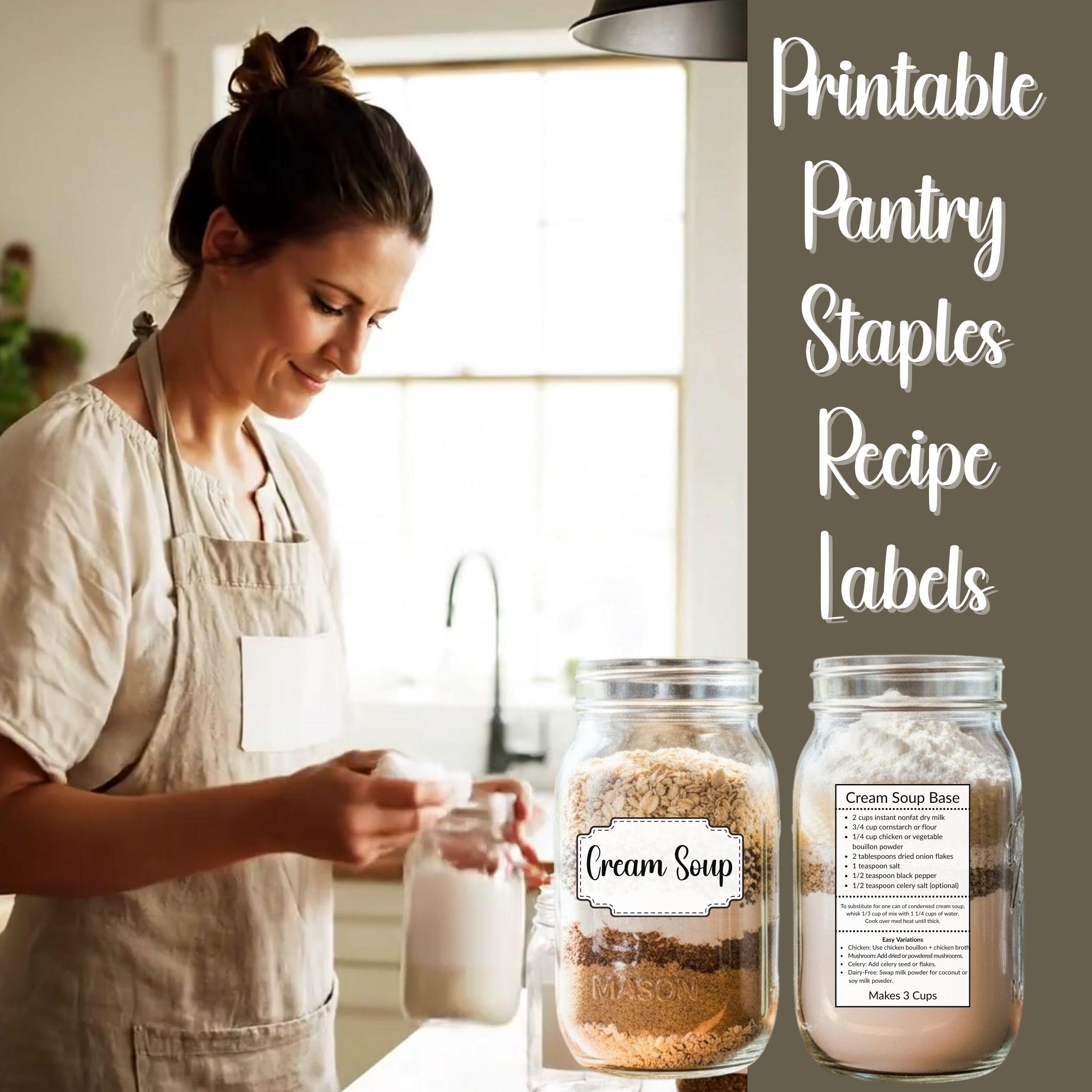Ranch Base Dry Mix Recipe Labels | Printable Pantry Staples for DIY ...