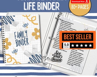 Ultimate Family Life Binder: Printable Family Organizer PDF for Parents, Emergency, Medical & Finance Tracker