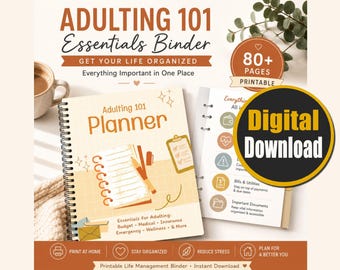 Young Adulting Planner | Life Skills Budget and Home Management PDF | Printable and Editable | Beginner Friendly
