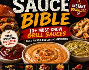 Recettes de sauce pour grillades Blackstone PDF imprimable : guide pour hamburgers, hibachi et sauce barbecue
