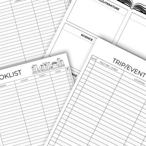 Homeschool Planner Printable 50+ Forms Kit Homeschool Record Keeping Attendance Tracker Organizer PDF Digital Download image 8