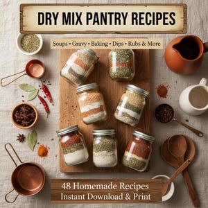 Homestead Pantry Mix Recipe Book: 48 Printable Core Recipes — Farmhouse Digital Printable Cookbook