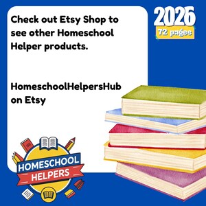 2026 Homeschool Planner PDF Bundle | Schedules, Attendance & Curriculum ...