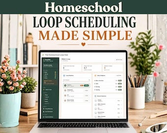 Homeschool Loop Planner | Google Sheets-app voor dagelijkse planning, aanwezigheidsregistratie en administratie