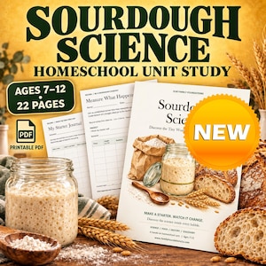 Homeschool Unit Study: Sourdough Science 22 Page PDF, Ages 7–12