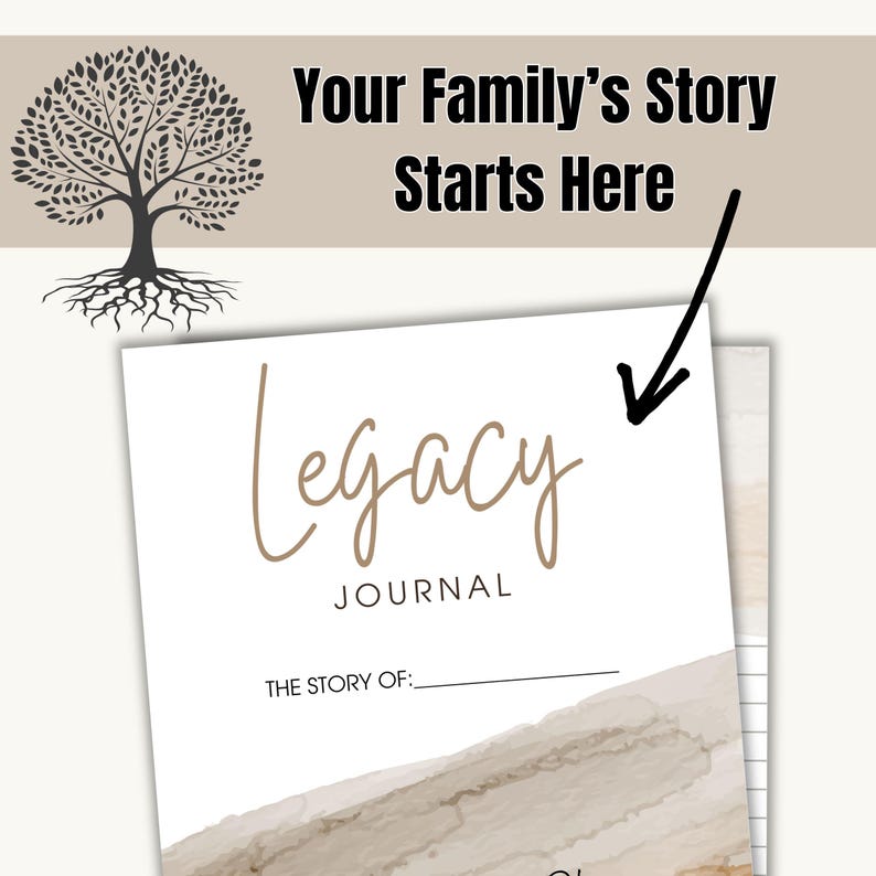Legacy Journal Digital Download | Family Memory Book with 45 Prompts | Printable Keepsake for Generational Storytelling, Memory Heirloom image 12