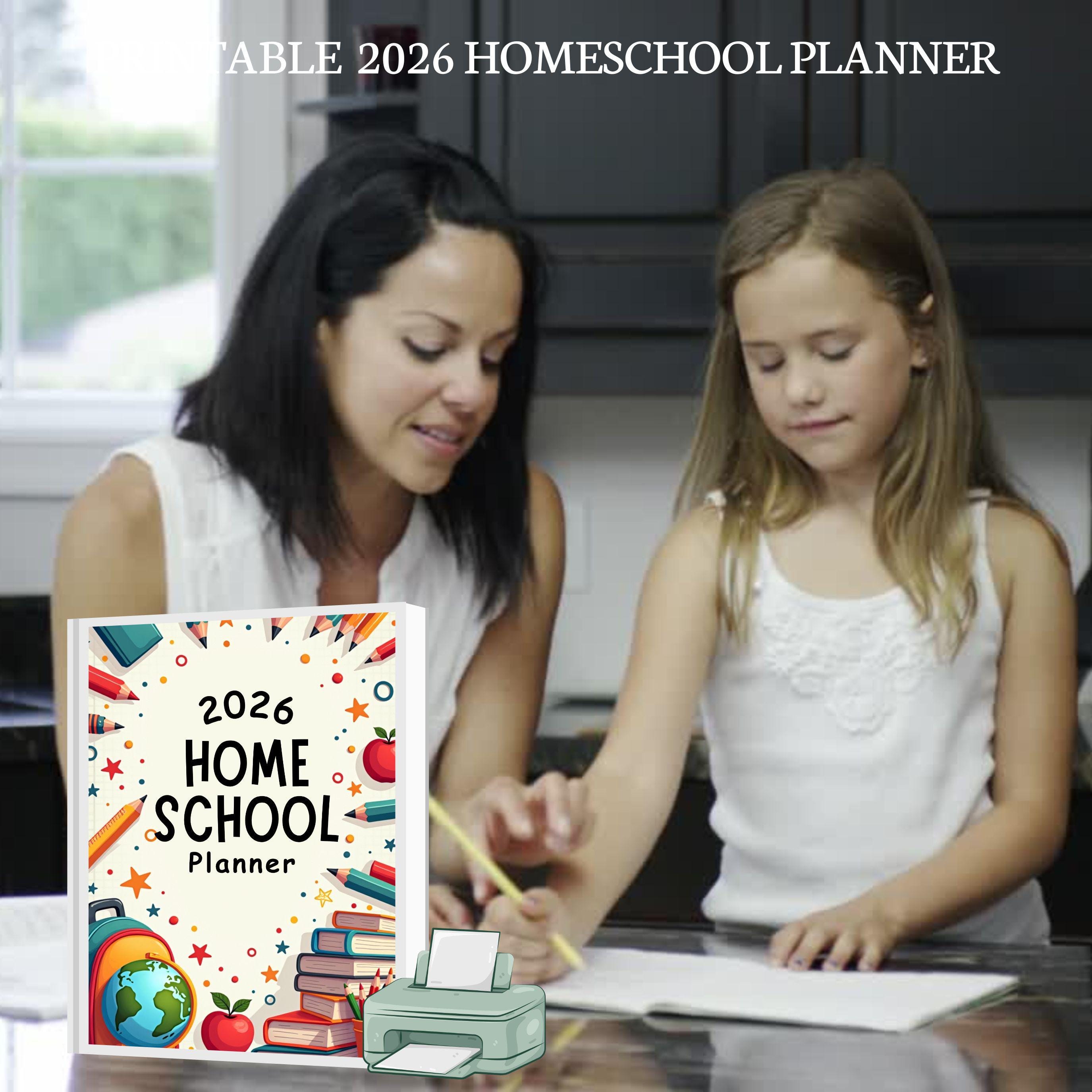 2026 Homeschool Planner PDF Bundle | Schedules, Attendance & Curriculum ...