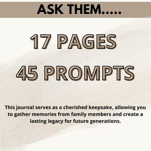 Legacy Journal Digital Download | Family Memory Book with 45 Prompts | Printable Keepsake for Generational Storytelling, Memory Heirloom image 9