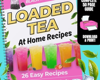Vol 1 At Home Loaded Tea Recipes | Black Tea Edition | 26 Drinks for Beginners, Pour & Flavor Chart
