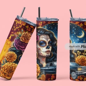 20oz Catrina Night Tumbler Wrap