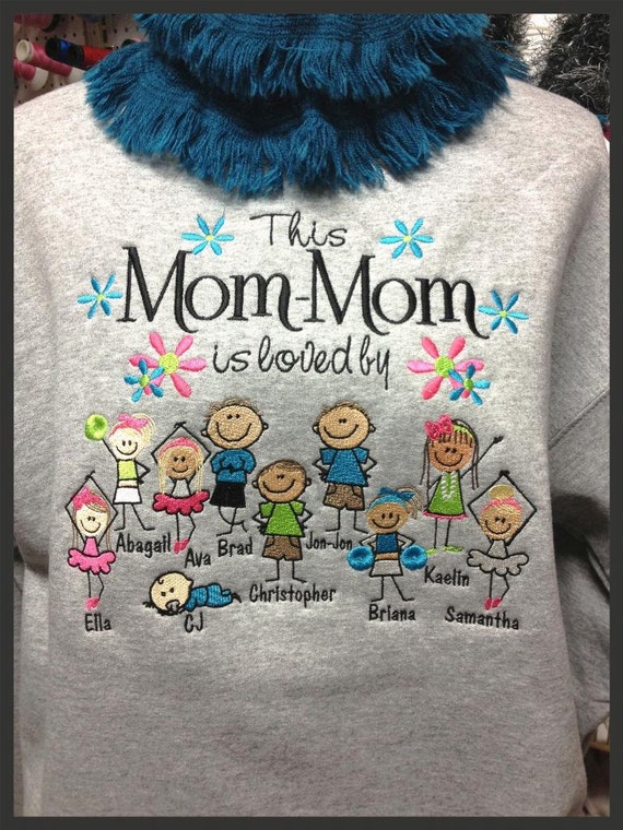 Items similar to Grandma Grandpa Sweatshirt custom embroidery up to 10