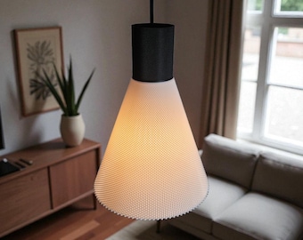 3D Printed Lamp, Pendant Lamp Shade, Conical Lampshade, Living Room Lighting, Minimalist Ceiling Light, Eco-Friendly Home Decor