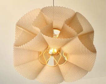 COROA ペンダントライト 48cm、モジュール式3Dプリントランプシェード、ミニマリストリビングルームランプ、モダンデザイン天井装飾 フランス