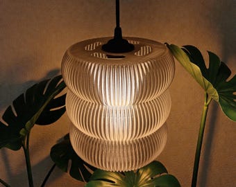 Lámpara colgante VROUBEK con pantalla de diseño E27 – Iluminación ecológica – Regalo perfecto