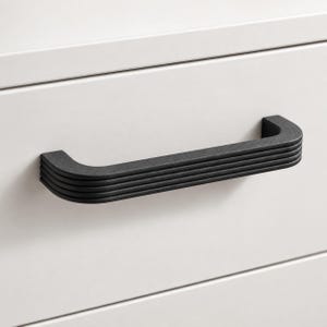 Tirador estriado para muebles, tirador moderno para cajones de armarios de cocina/cómodas, distancia entre centros de 96, 128 o 160 mm, personalizable por Ikea, en negro, blanco y gris.