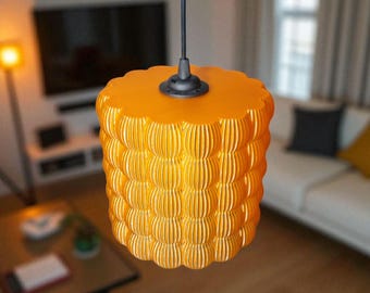 Pantalla de lámpara HROZINKA – Lámpara colgante moderna de diseño en color blanco – Lámpara de techo compatible con bombillas E27