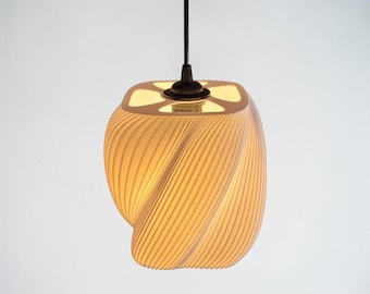 Lámpara colgante ARYZ Divide 3D – Pantalla E27 PETG de 20 cm – Decoración orgánica texturizada