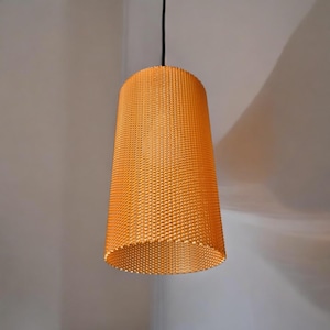Lámpara colgante cilíndrica, lámpara de diseño para salón, iluminación moderna, lámpara colgante impresa en 3D, minimalista, fabricada en Francia.