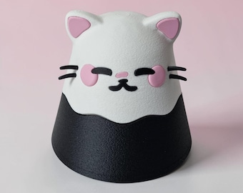 Caja de almacenamiento con forma de gato kawaii: adorable organizador de escritorio, decoración de oficina, regalo para amantes de los gatos