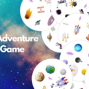 Ruimteavontuur Dobble-spel | Leuke en educatieve afdrukbare Spot It-game voor kinderen en gezinnen
