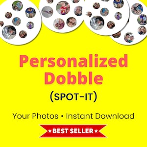 Custom Photo Dobble Game • Personalized Matching Game (Digital Download)