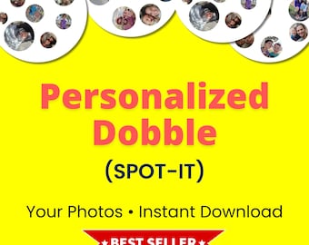 Custom Photo Dobble Game • Personalized Matching Game (Digital Download)