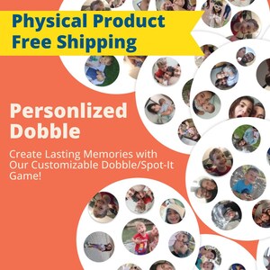 Custom Dobble Game – Gepersonaliseerde Spot-It-kaartspel, gedrukt en wereldwijd geleverd met gratis verzending