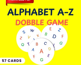 Alphabet A–Z Matching Game • Uppercase & Lowercase Letters • Printable PDF