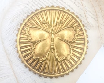 Wall Decor Ex-Voto with Butterfly – Boho Wall Art, Oddities and curiosities Decor, Insect Under Glass, Vintage Curiosity Object